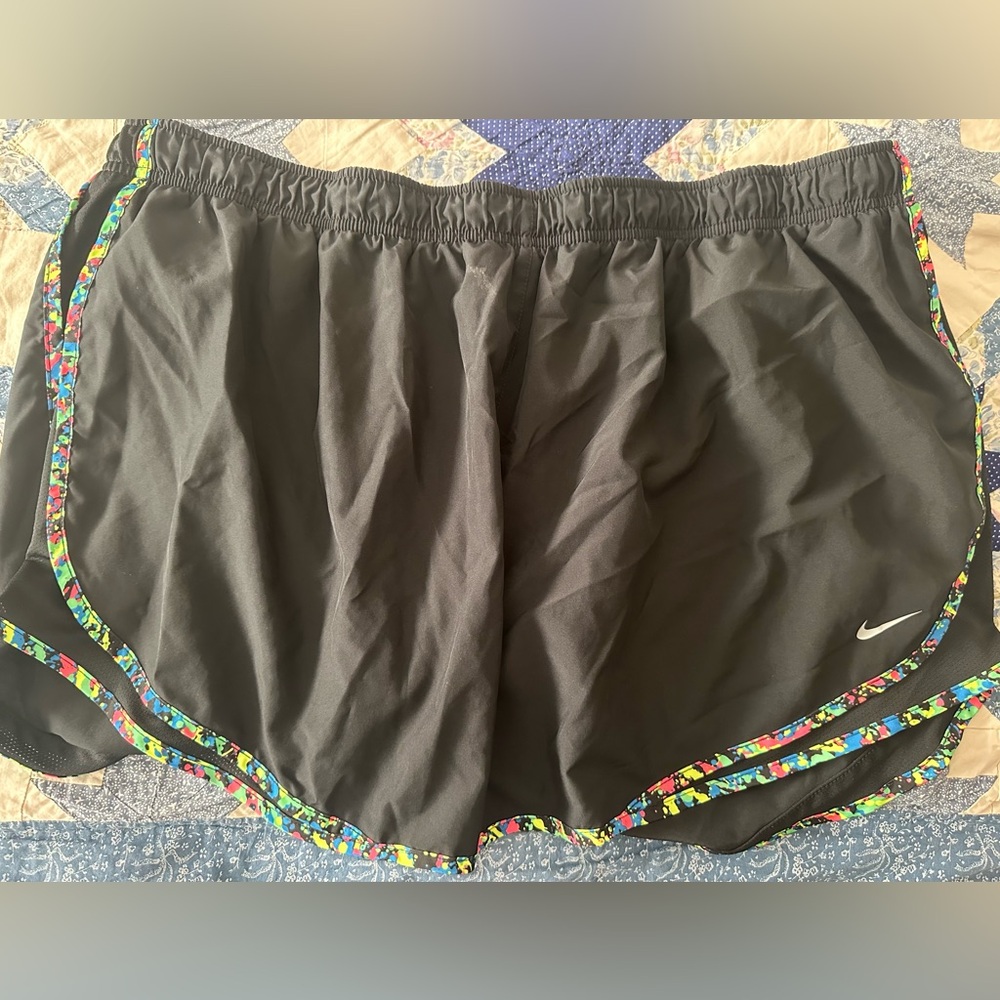 Nike Tempo Black Shorts with Multicolor Trim 3X